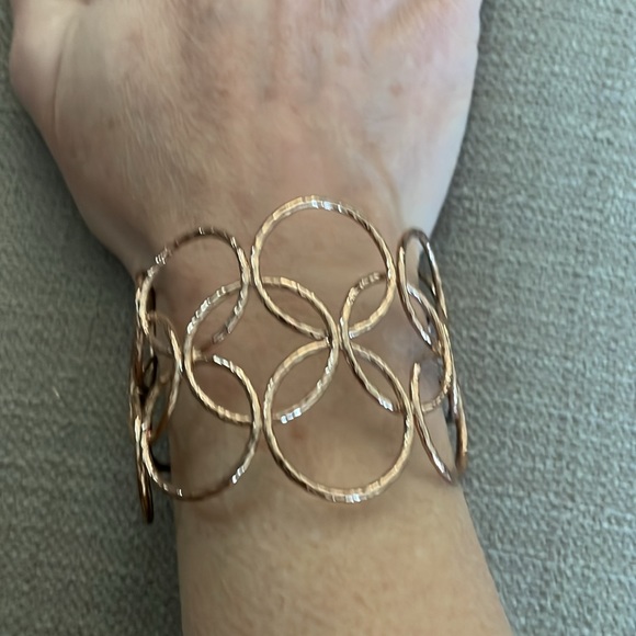 Rose Gold Colored Cuff Bracelet - Picture 3 of 3